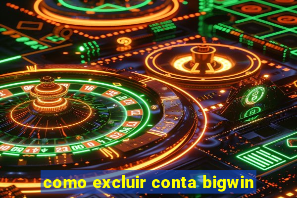 como excluir conta bigwin